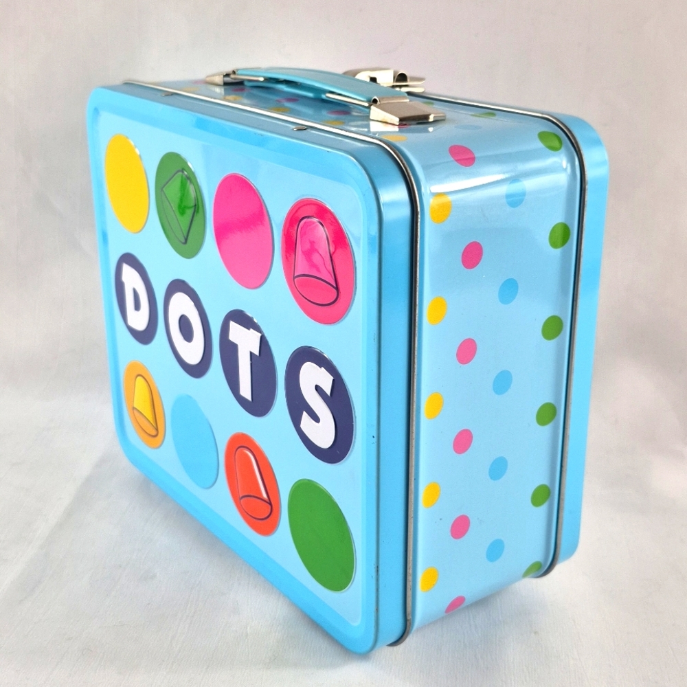 VINTAGE 2007 LOUNGEFLY DOTS CANDY METAL LUNCH BUCKET NEVER USED - Picture 2 of 9